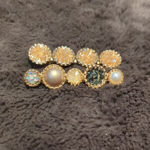 Elegant Gold and Black Stud Earrings